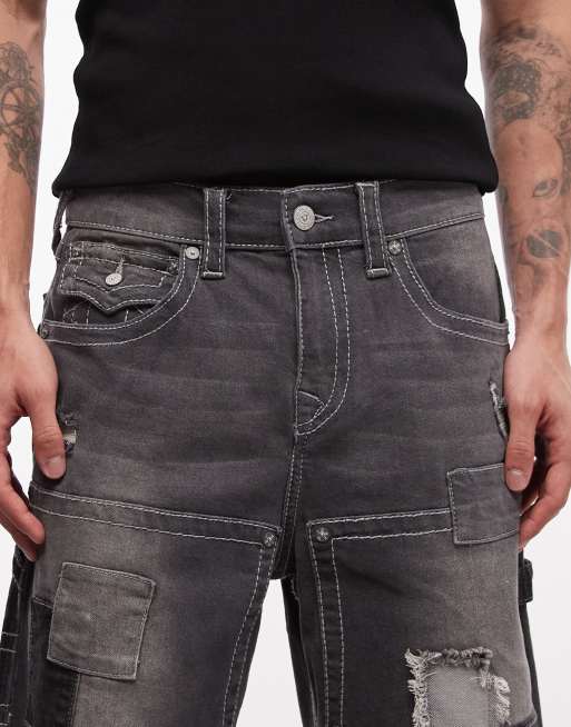 True Religion - Big T - Short style charpentier - Noir délavé, 5 de 5