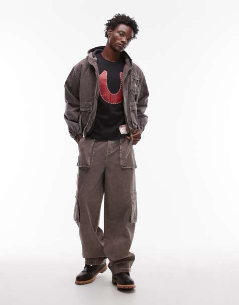 True Religion – Big T – Sprana brązowa kurtka robocza z kapturem - view 1