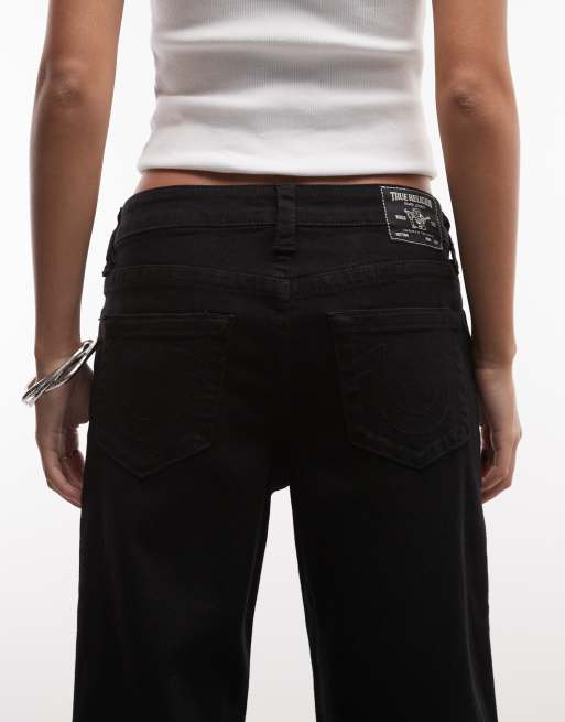 True Religion Bobbi baggy jeans in black rinse, 4 of 5