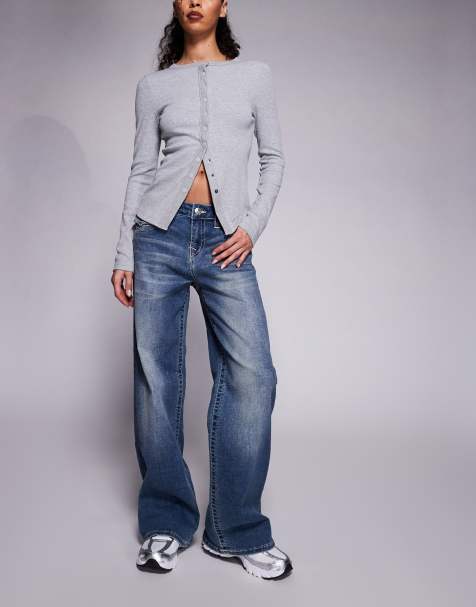 True Religion Bobbi baggy jeans in mid wash blue - view 1