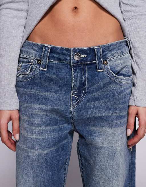 True Religion – Bobbi – Blå, baggy jeans i mellanljus tvätt, 5 av 5