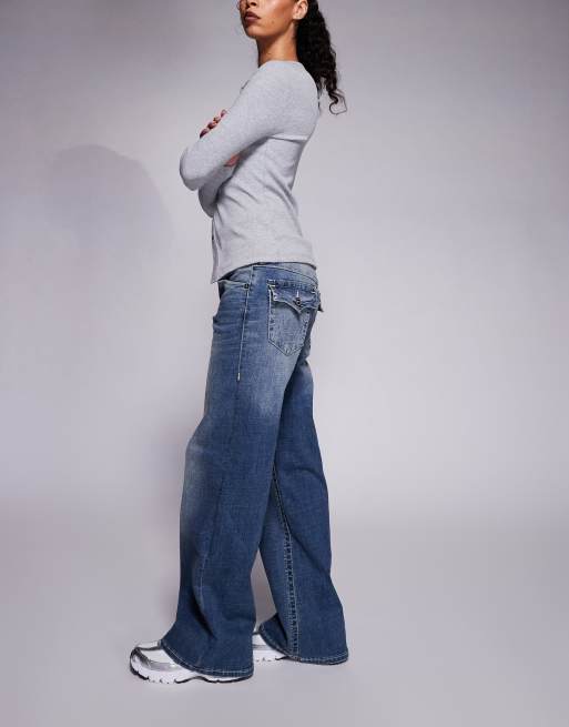 True Religion - Bobbi - Posede jeans i blå mellemvask, 2 af 5
