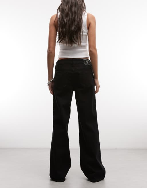 True Religion – Bobbi – Svarta, tvättade jeans i baggy fit, 3 av 5
