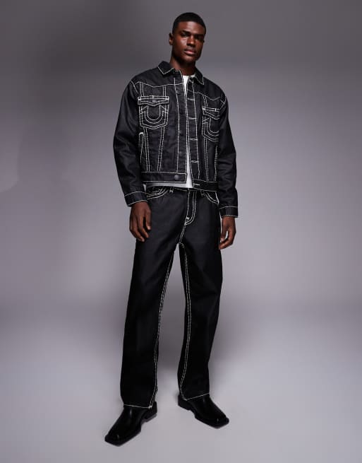 True Religion - Bobby - Baggy jeans met klepzak in zwarte wassing