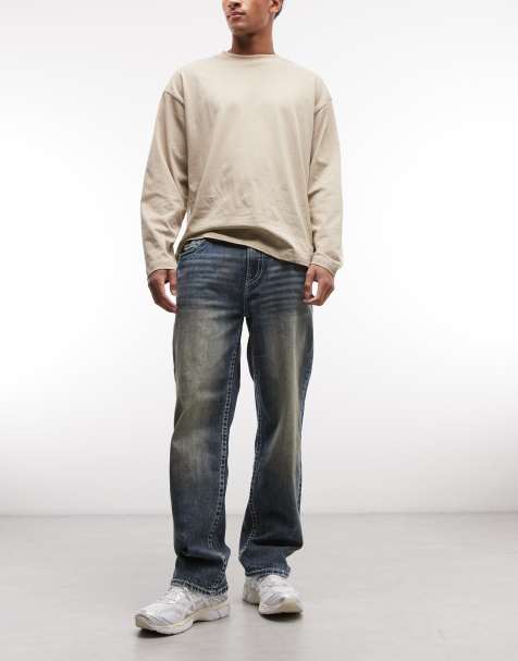 True Religion – Bobby Big T – Mörkblå, tvättade skaterjeans - view 1