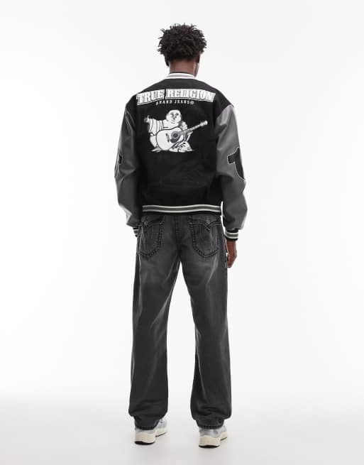 True Religion – Bobby Super T – Baggy-Jeans in grauer Waschung mit Pattentaschen, 3 von 5