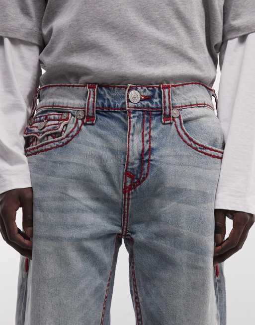 True Religion - Bobby Super T - Skaterjeans in lichtblauwe wassing, 5 van 5