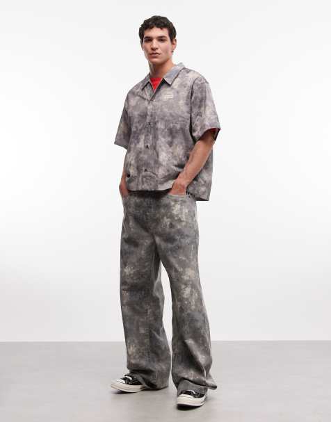 True Religion boxy shirt and shorts co-ord in camo - view 1