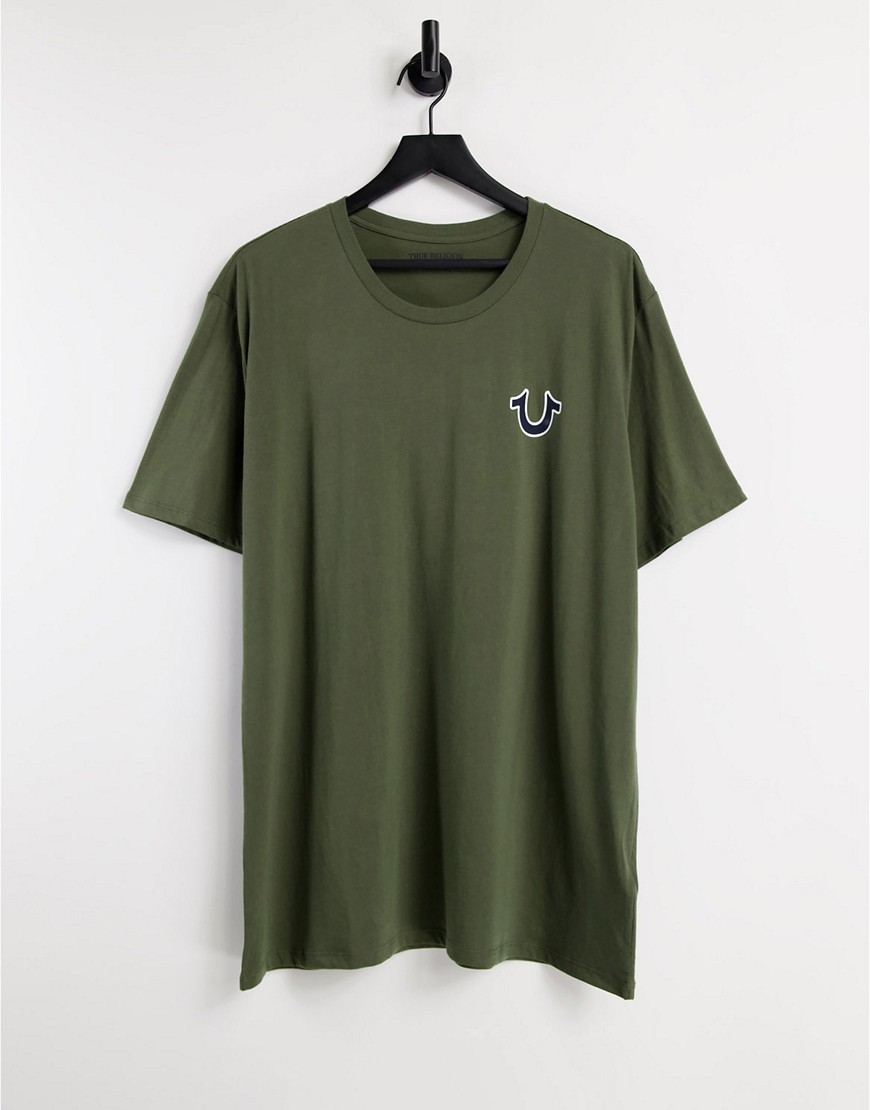 True Religion buddha logo crew neck t-shirt-Green