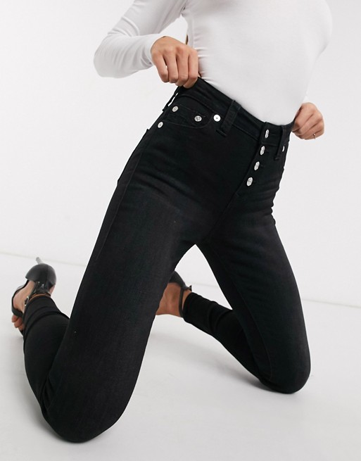 True Religion Caia distressed jeans in black