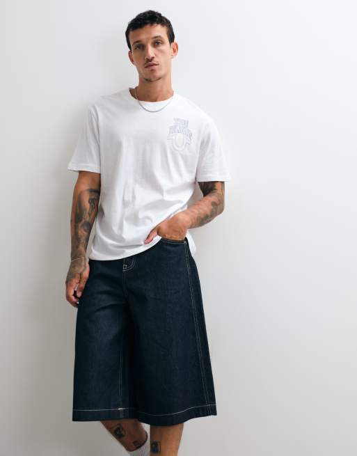True Religion - camiseta blanca de manga corta con gráfico de Buda y estampado trasero, 2 de 5