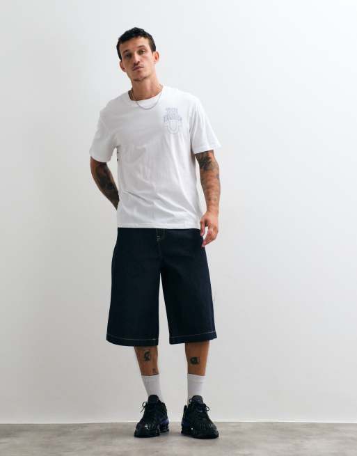 True Religion - camiseta blanca de manga corta con gráfico de Buda y estampado trasero, 4 de 5
