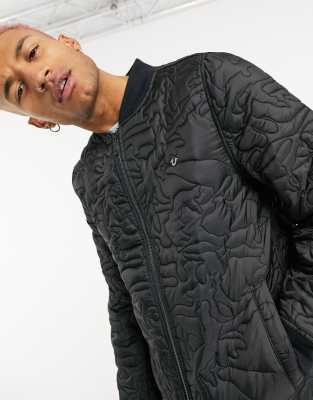 True Religion True Religion camo quilted puffer jacket-Black