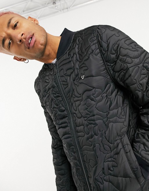 True Religion camo quilted puffer jacket