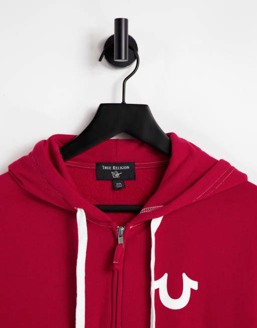 True religion classic logo zip hoodie hot sale