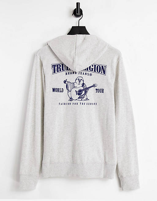 True Religion classic logo zip up hoodie