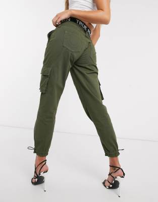 true religion green cargo pants