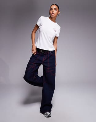 True Religion Girls Becca Big T Bootcut Jean In White
