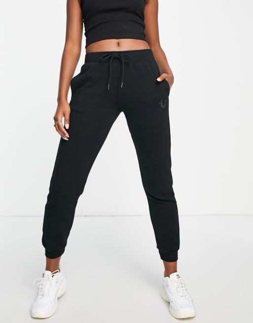 True Religion crystal mid rise jogger in black | ASOS