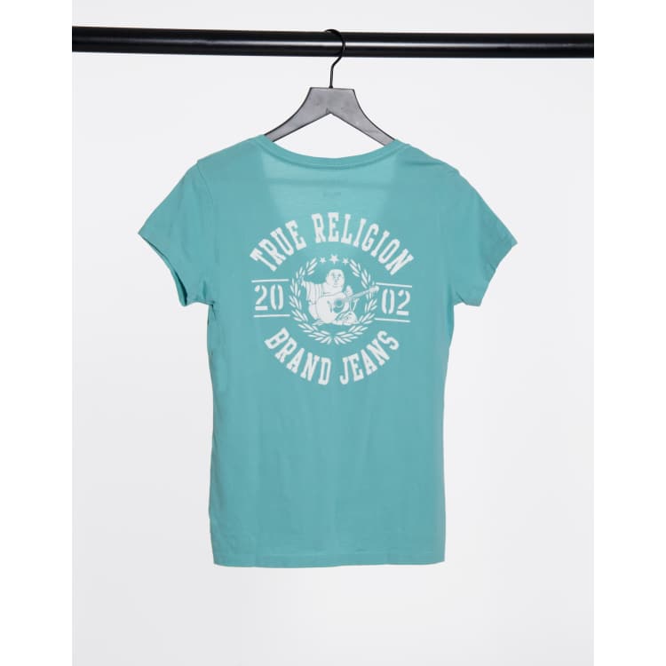 turquoise true religion shirt