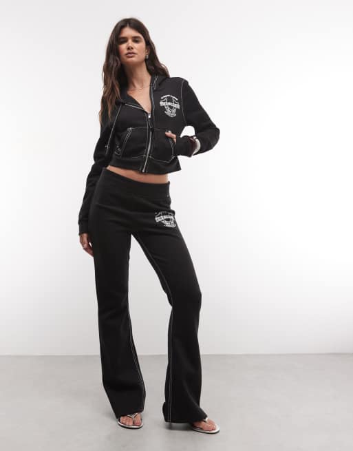 True Religion - Felpa con cappuccio decorata con strass e joggers in coordinato, 1 di 3