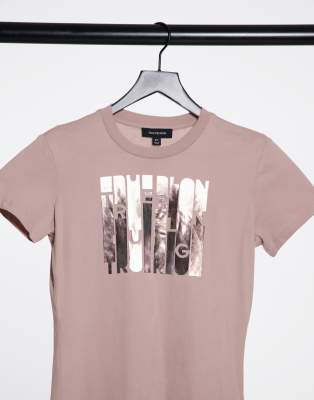 black and pink true religion shirt