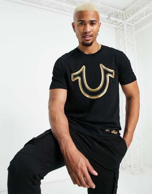 True Religion foil T-shirt | ASOS