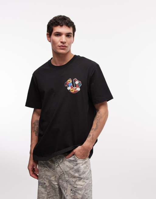 True Religion garden logo t-shirt in jet black, 2 of 5