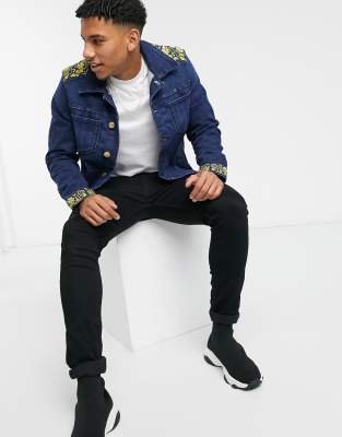 true religion jean jacket and pants set