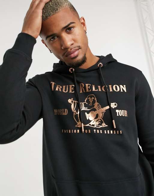 True religion hoodie on sale black and gold