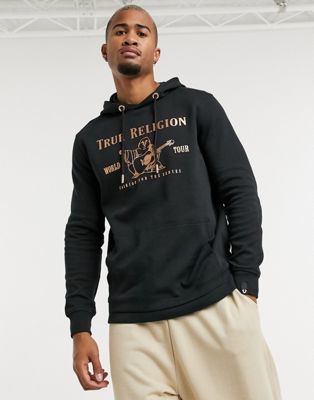 true religion t shirt black and gold