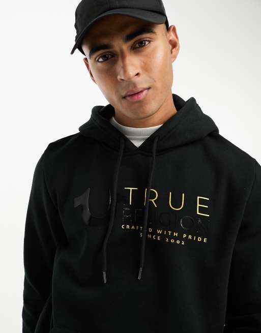 True Religion Zip Up Hoodie in Black - ASOS Outlet