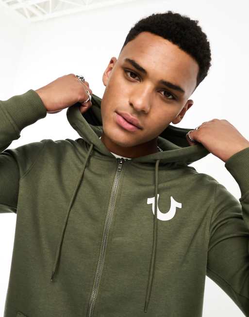 True Religion Hoodie in Green - ASOS Outlet