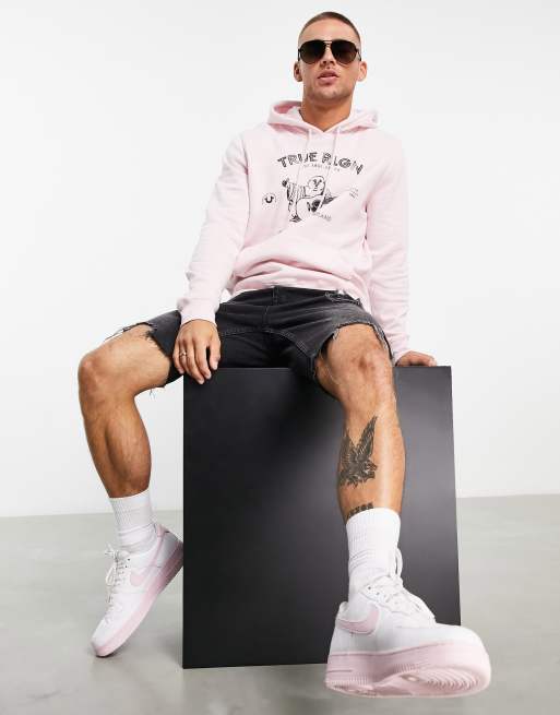 True Religion - Hoodie met print in roze