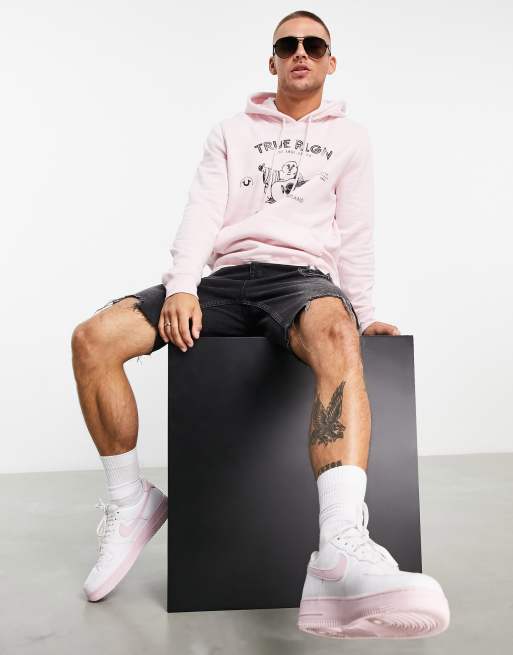 True Religion Zip Up Hoodie in Pink - ASOS Outlet