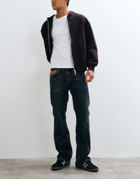 True Religion jean Bobby loose fit en ultrasuede avec poches à rabat, marron délavé - view 1