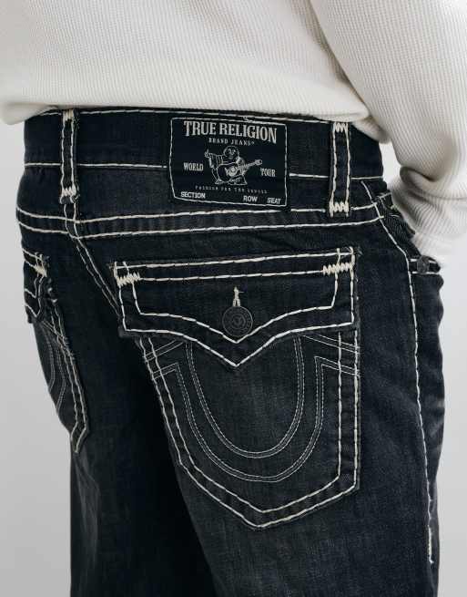 True Religion Jeans-Kombiteil in Schwarz mit geprägtem Logo, Bobby-Patten und Pattentaschen, 5 von 5