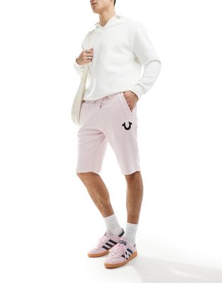 True Religion jersey shorts in pink