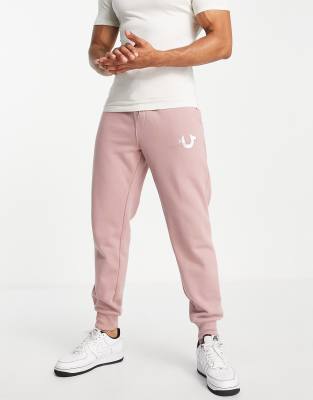 True Religion Jersey Sweatpants In Pink