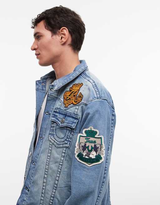 True Religion – Jimmy – Niebieska kurtka w stylu varsity, część zestawu, 4 z 5