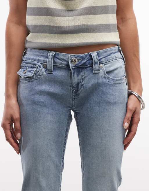 True Religion - Joey - Flared jeans met lage taille in blauw met lichte wassing, 5 van 5