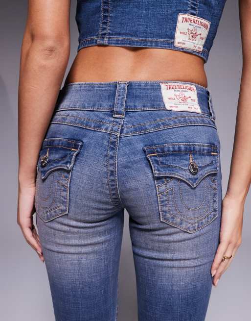 True Religion - Joey - Mørkeblå jeans med lav talje og svaj, 4 af 5