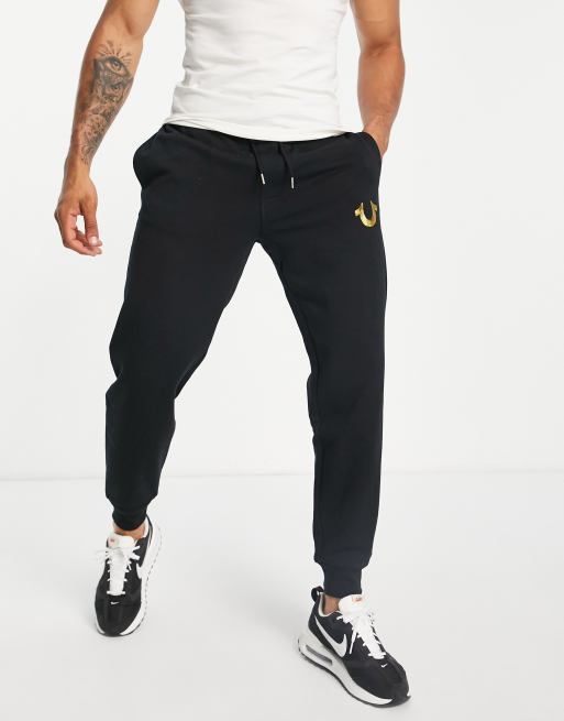 True Religion - Joggingbroek van jersey in zwart