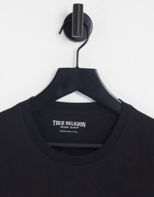 True Religion - Kortærmet og sort T-shirt med afslappet pasform, 3 af 4