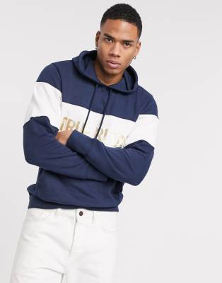 true religion color block hoodie