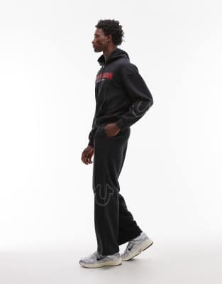 True Religion Logo Detail Sweatpants In Black