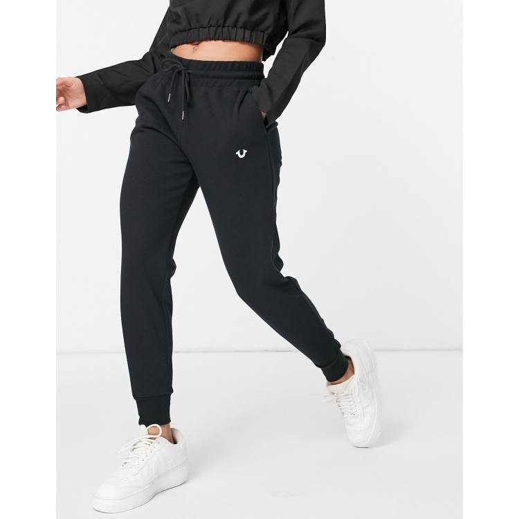 True Religion logo jogger in black