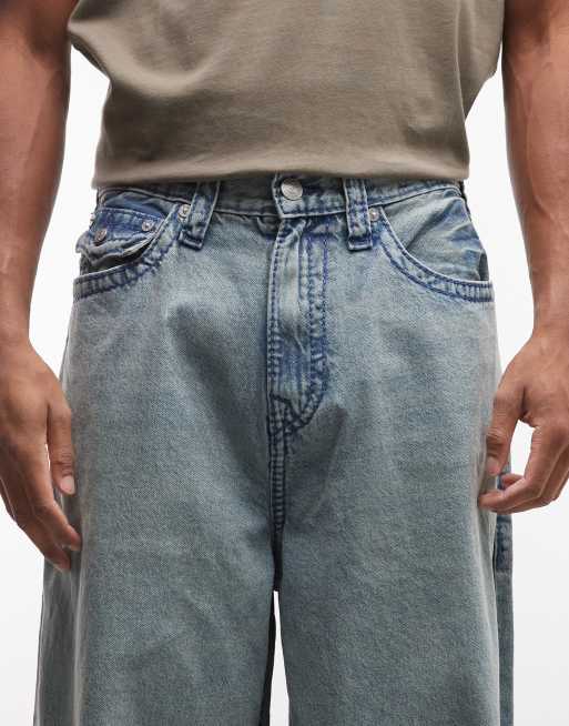 True Religion - Mikey Big T - Jean ultra baggy - Bleu clair teinté délavé, 5 de 5