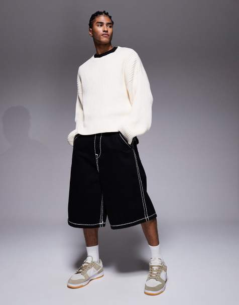 True Religion – Mikey – Mörkblå, supervida jeansshorts - view 1