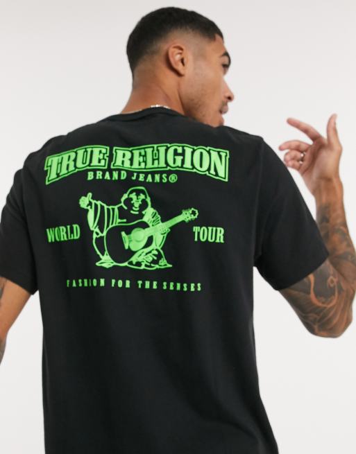 True Religion puffed back logo crew neck t-shirt